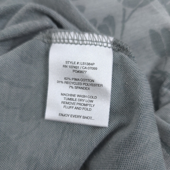 Linksoul Mens Golf short sleeve Floral one pocket button down size XL - Picture 7 of 9